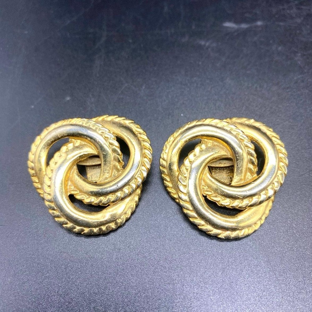Vintage Bluette Gold Tone‎ Shoe Clips Made In France Signed
